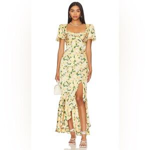 ASTR the Label - Dayanara Dress in Green & Yellow Floral
